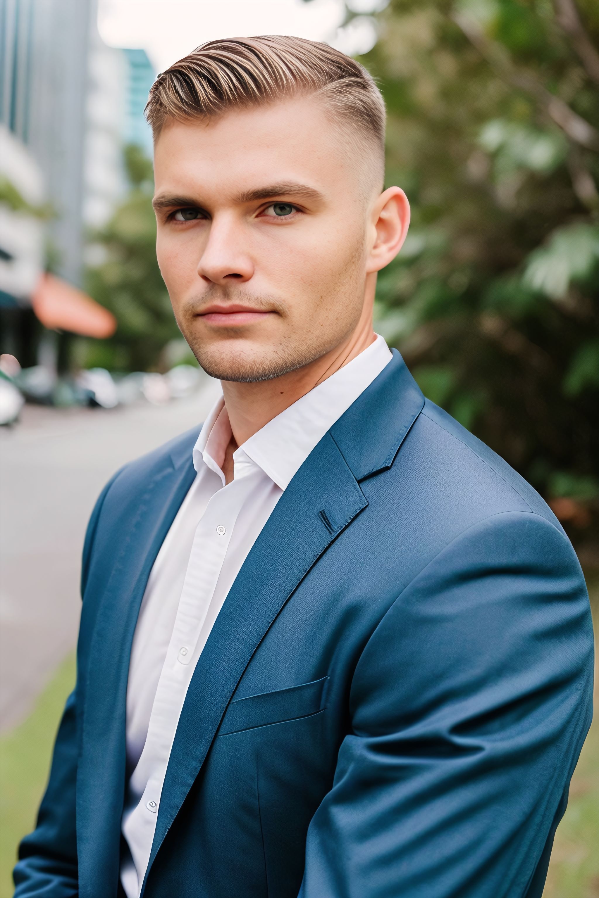 Portrait generated with Stable Diffusion.